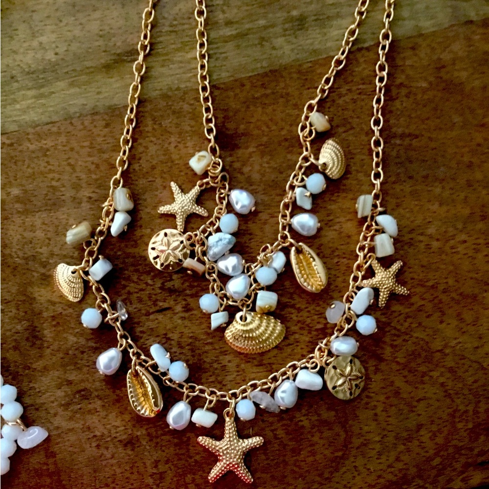 Avon Studio 1886 Pearly Treasure Necklace and Bracelet set. NEW IN BOX